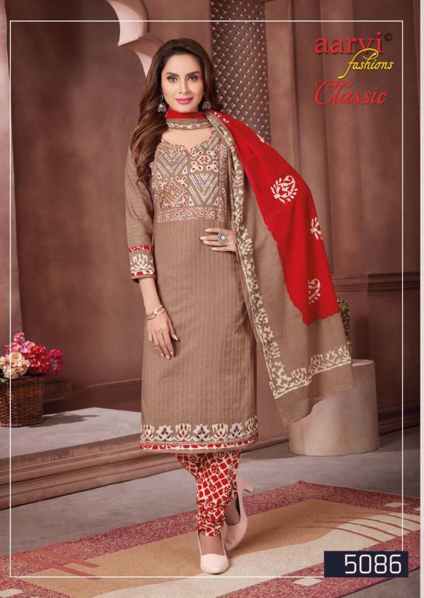 Aarvi Classic 1 Casual Daily Wear Cotton Printed Dress Material Collection